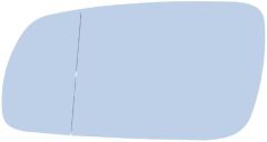 Volkswagen Bora 2001-2005 Non-Heated Blue Tinted Aspherical Wing Mirror Glass Passenger Side