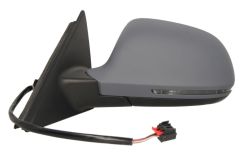 Audi A4 2007-2009 Electric Heated Power Folding Primed (Suitable for Painting) Wing Mirror Unit Passenger Side