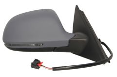 Audi A4 2007-2009 Electric Heated Power Folding Primed (Suitable for Painting) Wing Mirror Unit Driver Side