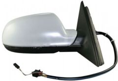 Audi A4 2009-2012 Electric Heated (Electro-Chromatic Function-Cable) with Lane Change Assist Primed (Suitable for Painting) Wing Mirror Unit Driver Side