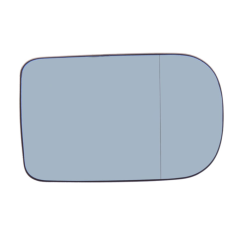 BMW 5 Series 2001-2004 Non-Heated Blue Tinted Aspherical (Power Folding Compatible) Wing Mirror Glass Driver Side