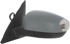 Ford S-Max 2006-2010 Electric Heated With Puddle Lamp (8-Hole Connector) Primed (Suitable for Painting) Wing Mirror Unit Passenger Side