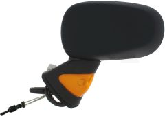 Renault Modus 2004-2008 Manual (Cable Toggle) Amber Indicator Black Wing Mirror Unit Passenger Side