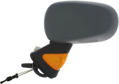 Renault Modus 2004-2008 Manual (Cable Toggle) Amber Indicator Primed (Suitable for Painting) Wing Mirror Unit Passenger Side