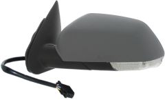 Skoda Octavia 2004-2009 Electric Heated With Puddle Lamp Primed (Suitable for Painting) Wing Mirror Unit Passenger Side