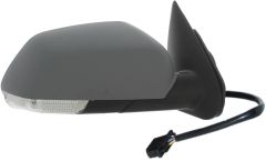 Skoda Octavia 2004-2009 Electric Heated With Puddle Lamp Primed (Suitable for Painting) Wing Mirror Unit Driver Side