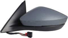 Skoda Kamiq 2019-2024 Electric Heated Primed (Suitable for Painting) Wing Mirror Unit Passenger Side