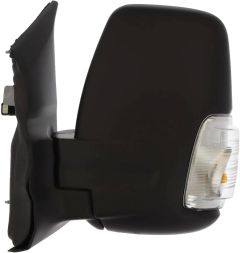 Ford Transit 2019-2024 Manual Short Arm 16w Clear Indicator Black Wing Mirror Unit Passenger Side