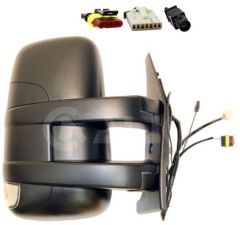 Iveco Daily 2011-2014 Electric Heated Short Arm With FM/AM Radio Aerial Black Wing Mirror Unit Driver Side