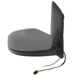 Volkswagen Caddy 2015-2020 Electric Heated With FM/AM Radio Aerial Primed (Suitable for Painting) Wing Mirror Unit Driver Side