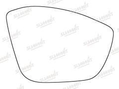 Peugeot 308 2013-2019 Clear Convex Stick On Wing Mirror Glass Driver Side