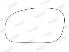 Daewoo Espero 1997-1998 Clear Convex Stick On Wing Mirror Glass Passenger Side