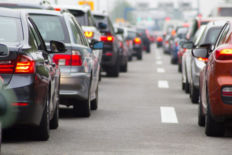 UK traffic showing wing mirrors